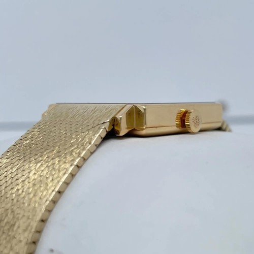 Vintage Patek Philippe 3430 Gondolo 26mm 18K Yellow Gold Dial Hand Wind Watch - Picture 4 of 12
