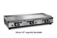 TurcoBazaar 120 × 50 cm Commercial Gas Griddle – 3 Burners | 8500 Kcal, Stainles