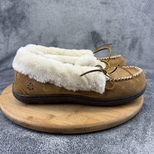 Tempur-Pedic Slippers Womens Size 10 Brown Moccasin Faux Fur Laurin TP6062-247