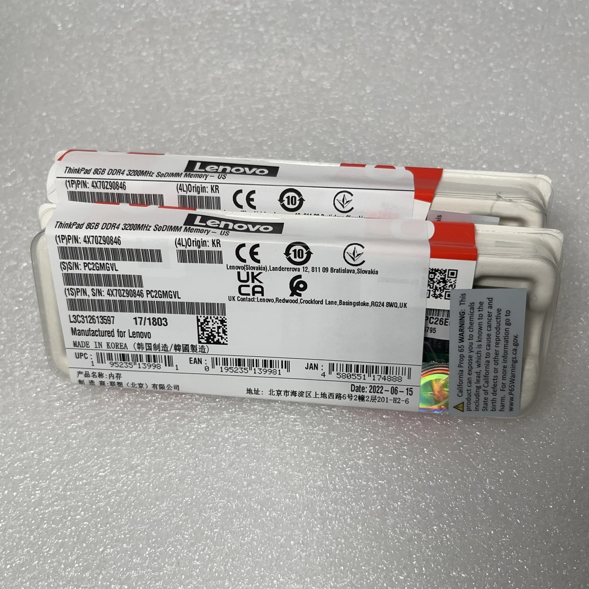 Lenovo Computer RAM 16 GB Total Capacity 2 Modules for sale | eBay