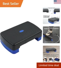 Compact Adjustable Aerobic Step Platform - 440 lbs Weight Limit, Safe & Durable