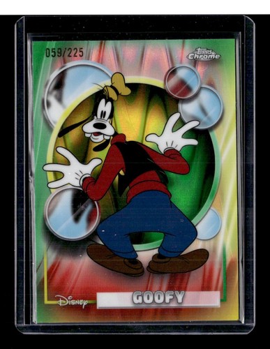 2026 TOPPS CHROME DISNEY YELLOW & GREEN RAYWAVE #52 GOOFY #/225 MICKEY FRIENDS