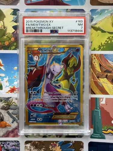 PSA 7 Pokémon TCG XY Breakthrough Mewtwo EX 163/162 Full Art Secret Rare NM MINT