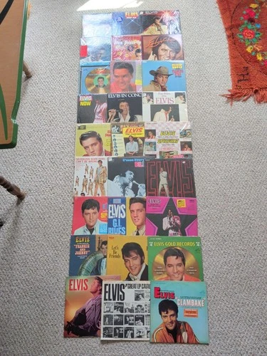 Lot of 27 Elvis Presley Vinyl LP Records RCA Rock n Roll Classic Mixed 1950s