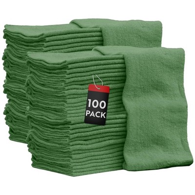 Auto Mechanic Towels 100 Pack Bulk Rags 100% Cotton Commercial Rags Size 14''x...