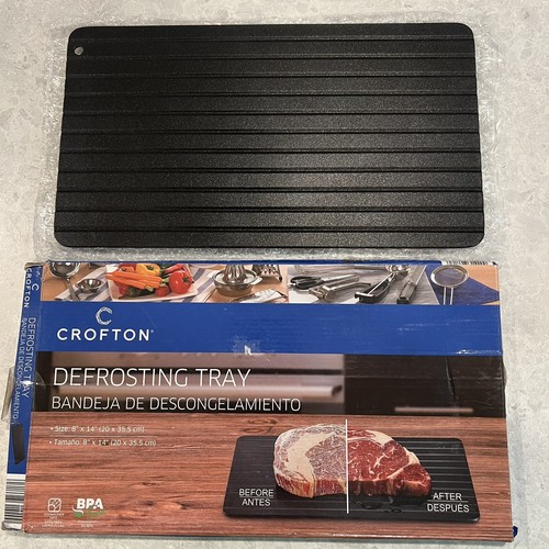 Crofton Vassoio Scongelatore Bistecca 8" X 14" Senza BPA Nuovo Antiaderente Cottura Carne Scongelamento. - Foto 1 di 6