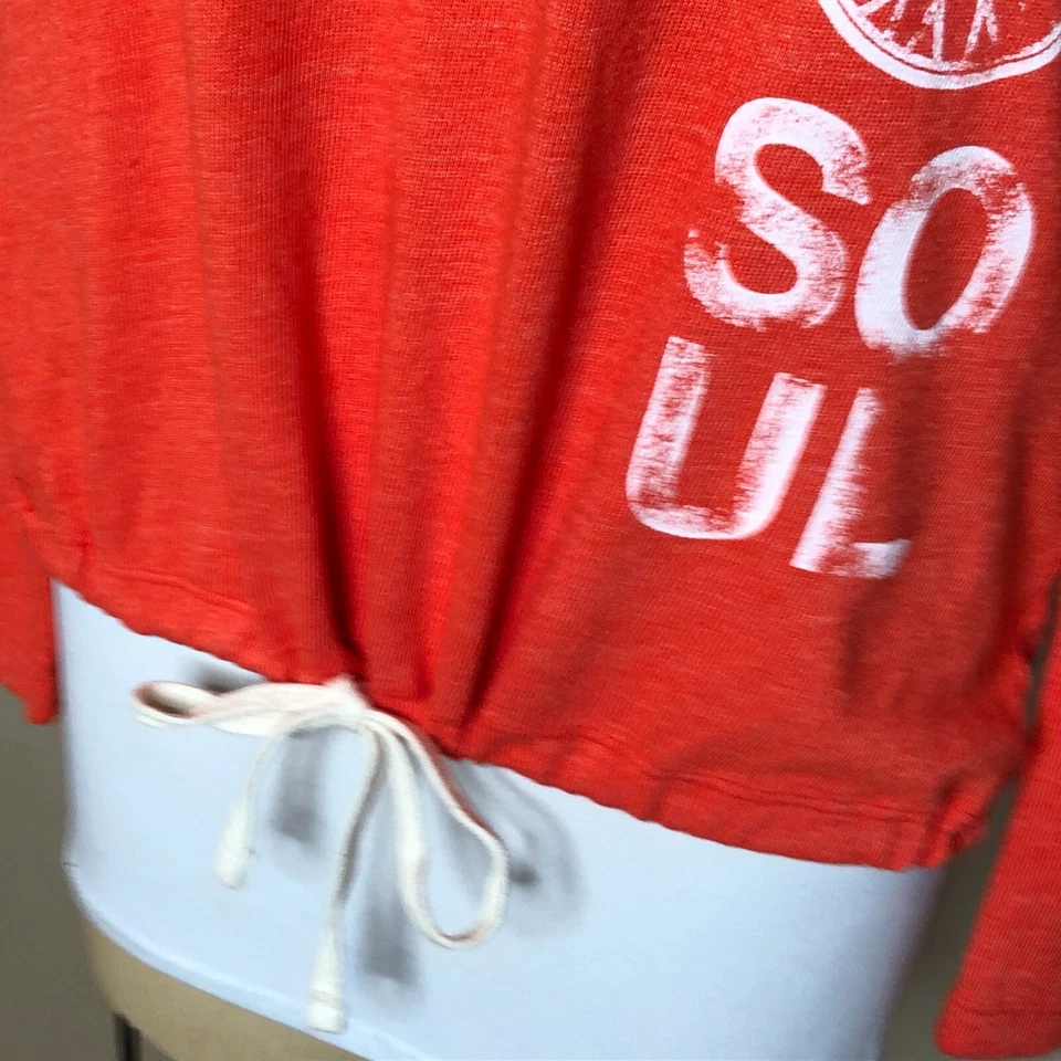 Moletom Soulcycle Feminino Tamanho Grande Caveira Ossos Cruzados Cordão Bainha Top Novo - Imagem 3 de 4