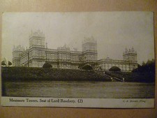 Postcard- MENTMORE TOWER, SEAT OF LORD ROSEBERY (2),Buckinghamshire +Stamp
