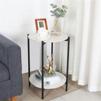 Kaffeetisch Luxus Beistelltisch Rund Marmor Sofatisch Couchtisch Wohnzimmertisch