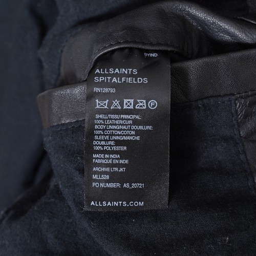 ALL SAINTS Leather Jacket MEDIUM Mens Brown Biker Bomber Celebrity Grail ARCHIVE - Picture 4 of 22