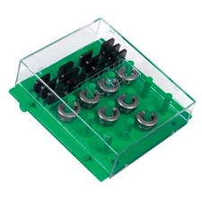 RCBS 12 Peg Shell Holder Polymer Green Clear Lid 09461