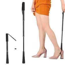 Shoe Horn Long Handle For SeniorsRetractable Shoe Spoon Non Slip Handle Dress...