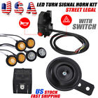 Atv Utv Sxs Led Turn Signal Street Legal Light Horn Kit For Polaris Can Am Honda
