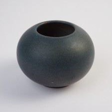Brockmann Keramik Extertal Keramik Vase grün/blau West Germany ca. 8 cm hoch