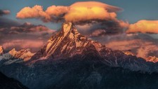 Landscape nature mountains clouds sunlight Custom Gaming Mat Desk