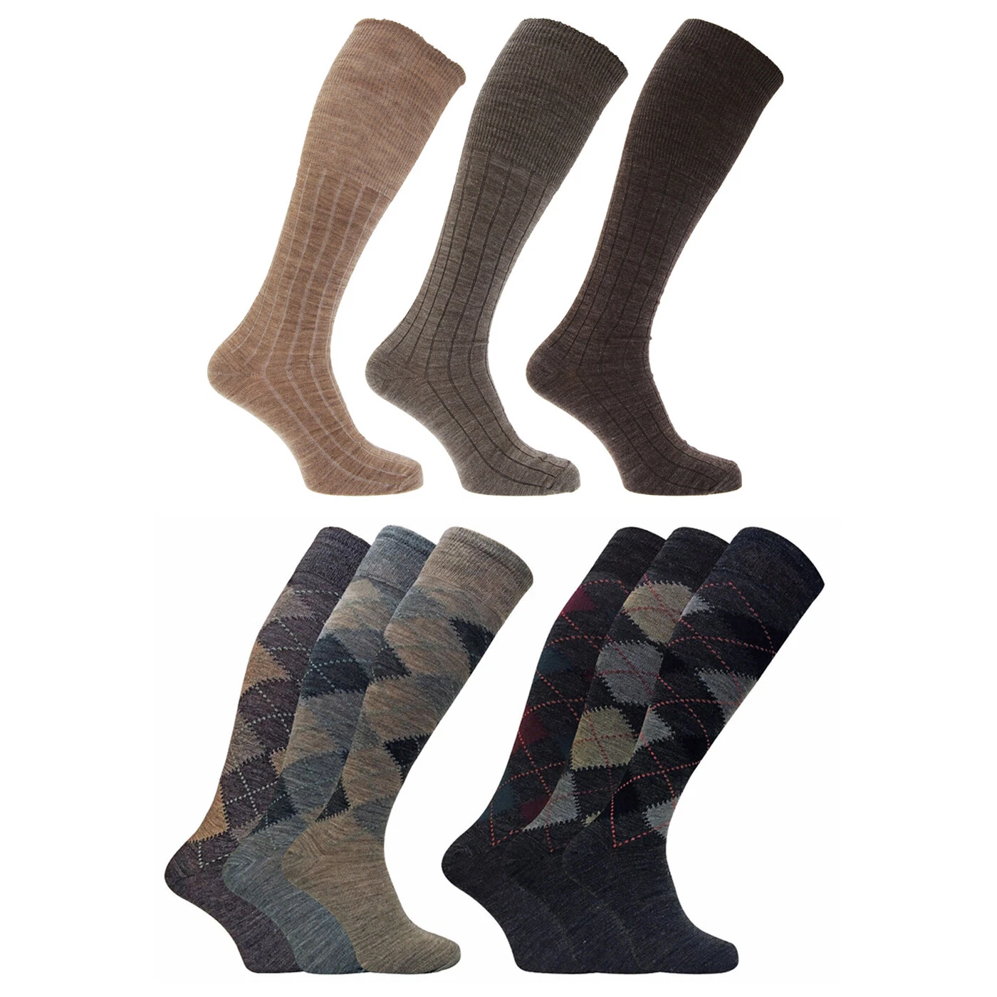 6X Pairs Mens Socks Long Length Lambs Wool Soft thermal socks UK Size 6-11
Opens in a new window or