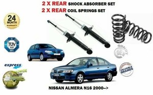 For Nissan Almera N16 2000 2x Rear Shock Absorber Set Coil Spring Kit Ebay