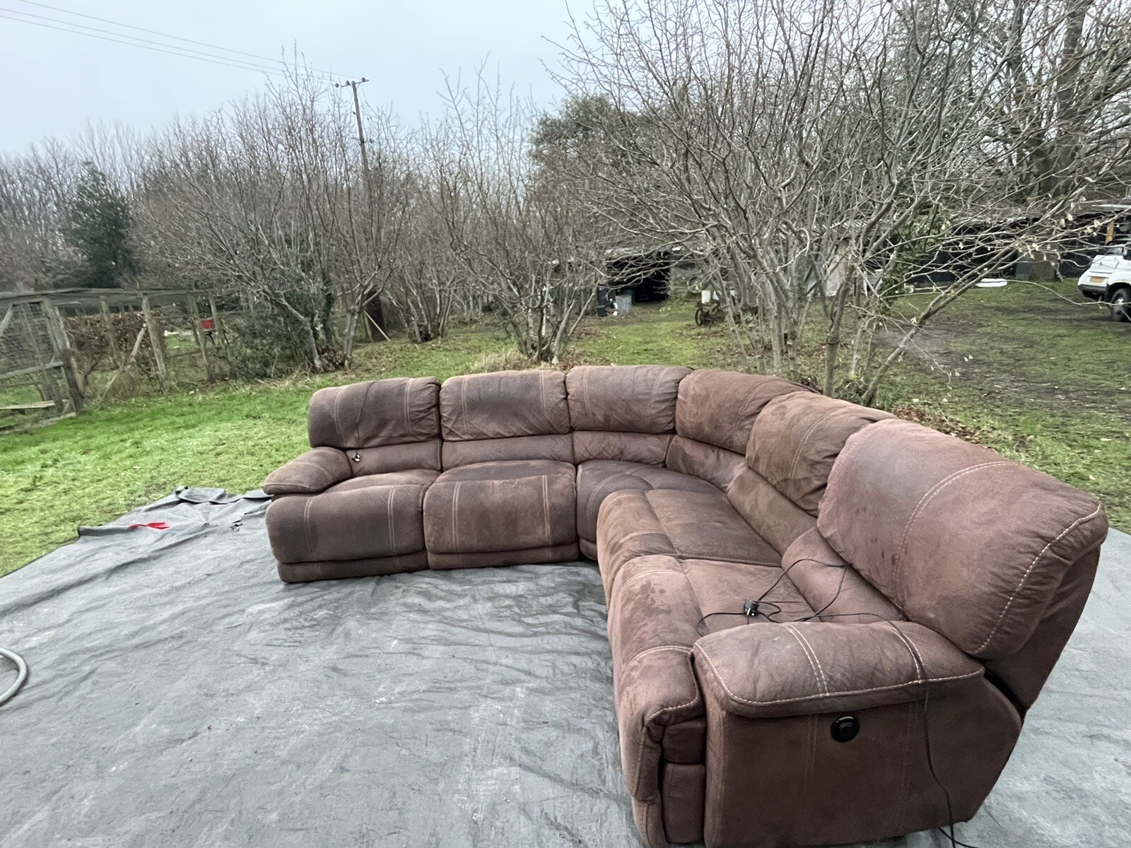 (FREE LOCAL 🚚) Harveys Corner Sofa. Electric recliner Suede 6 Seater eBay