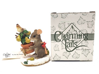 CHARMING TAILS The 1ST Day Of Christmas Figurine, Signed DEAN