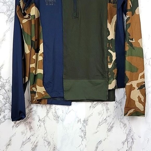 SACAI X NIKE Giacca da corsa Nike X Sacai donna mezza cerniera in 355 SequoiaX mimetica blu Med