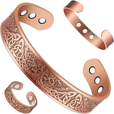 ‎VICMAG Vicmag Copper Magnetic Bracelet for Men Women Ultra Strength Magnets Brazaletes