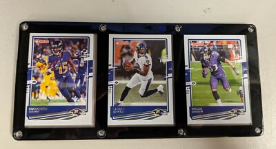 BALTIMORE RAVENS 3 CARD PLAQUE MARQUISE BROWN LAMAR JACKSON WILLIE SNEAD