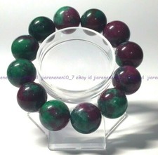 Natural 16mm Huge Zoisite Gemstone Beads Bracelet Jewelry Healing 7.5in
