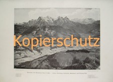 d101 125-2 Kitzbüheler Horn Panorama Kitzbühel Gigantyczny druk 42x28 cm 1901!!