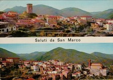 66705R VECCHIA CARTOLINA DI SALUTI DA SAN MARCO ARGENTANO
