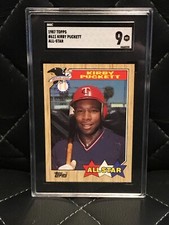 1987 Topps All Star Kirby Puckett Baseball Card HOF #611 SGC 9 MInt