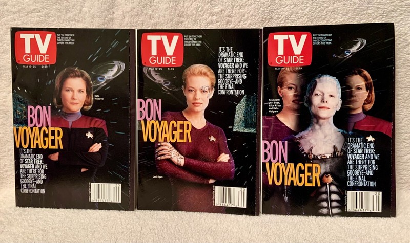 Star Trek TV Guide Set of 3 - 5/19/2001 - "Bon Voyager" - New / Mint
