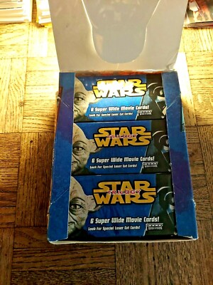 1997 STAR WARS TRILOGY SUPER WIDE MOVIE CARDS ''1 PACK'' OF CARDS ''TOPPS''
