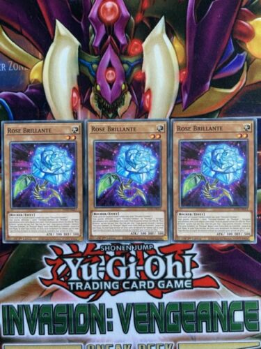 Lot de 3 cartes Yu-Gi-Oh! - Rose Brillante - POTE-FR021 1st - (x3) - Photo 1/2