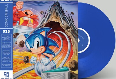Sonic Spinball Video Game Soundtrack Blue Color Vinyl LP Record Data Disc 025