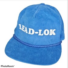 Vtg Otto Cap Lead-Lok Xray Corduroy Hat Rope Trucker Dad Adjustable Light Blue