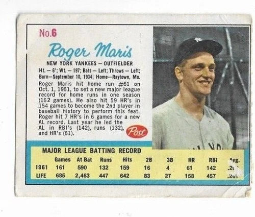 1962 Post Baseball Cards Multi-Listing, You Pick, Combined Shipping