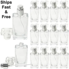 25ml 0.85oz tall T cap empty perfume glass spray bottles silver atomizer