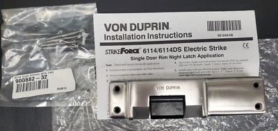 Von Duprin 6114 US32D 24vdc Fail Secure Electric Strike 2F3-RW