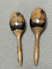 JOM Calidad Vtg Authentic Maracas Percussion Musical Instrument Mexico