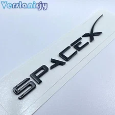 Black SpaceX Rear Trunk Badge Emblem Decal Sticker New For Model S 3 X Y