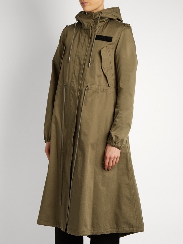 monse deconstructed cotton gabardine trench coat