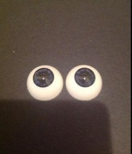 Reborn Doll Eyes 24 MM Pabol New Cobalt BLUE half round acrylic FAST SHIPPING