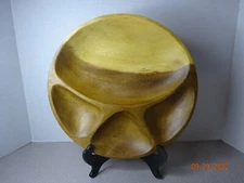 Well Equipped Kitchen Philippines, Large 4 Divided Round Wooden Bowl 10-3/4"