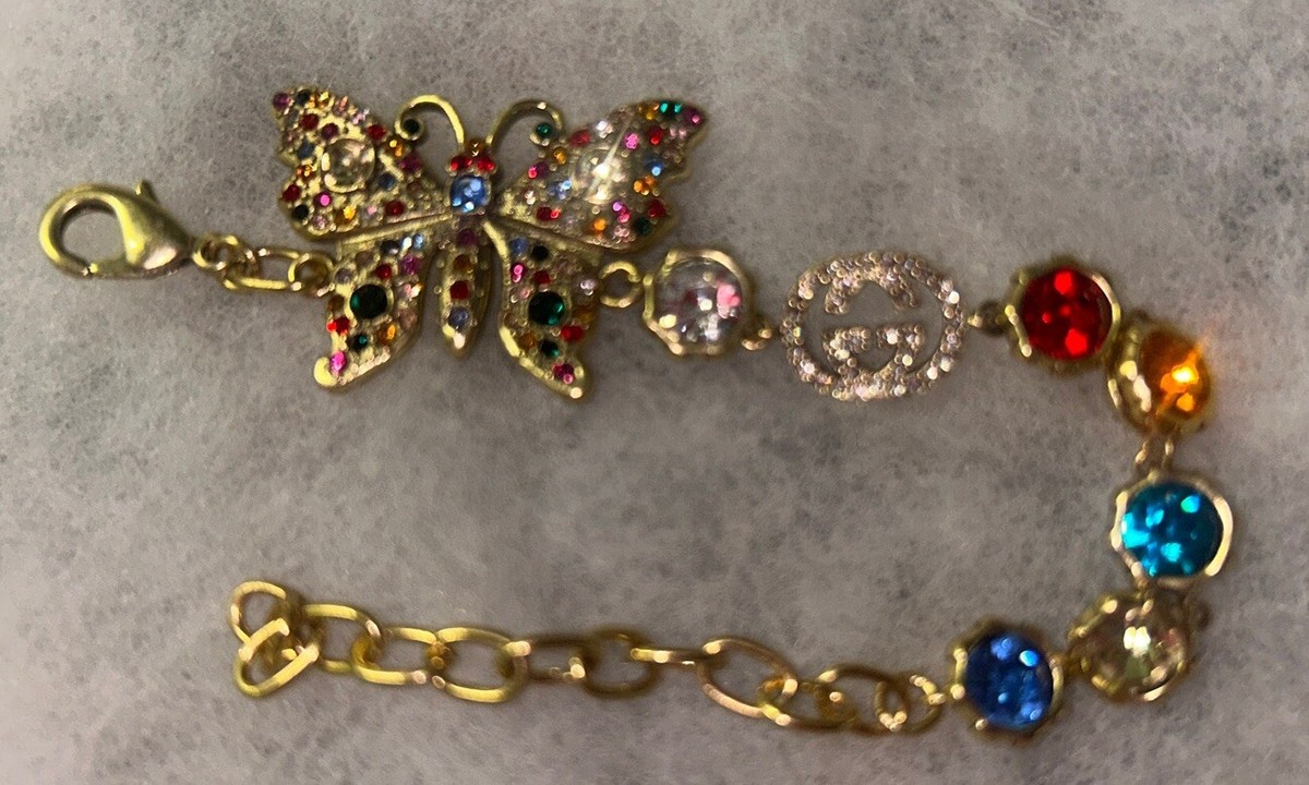 GUCCI ブレスレット　バタフライ Gucci Bracelet Butterfly Motif Multicolor | eBay
