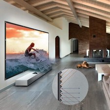 High Brightness Anti-Light Metal Projector Ambient Screen 4:3 16:9 3D HD Movies