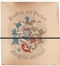 Landsmannschaft Cimbria Göttingen - Wappen / Teil einer alten Karte