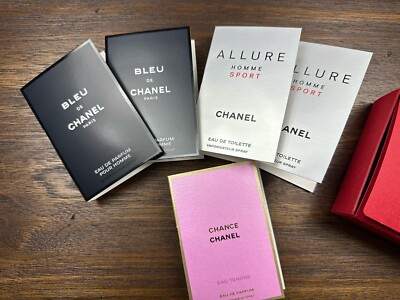 CHANEL BLEU DE CHANEL EDP/ ALLUR SPORT/CHANCE 1.5ml .05fl oz SPRAY SAMPLE VIALS