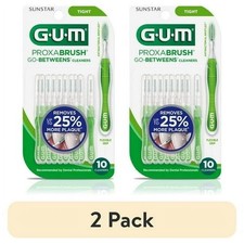  2 pack GUM Proxabrush Go-Betweens - Tight, Interdental Brushes, Soft Bristled