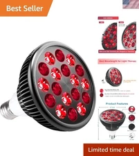 Red Light Therapy Lamp Bulb,54W 18 LED Device,660nm Near Infrared Bulb USA