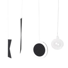 Montessori Munari Mobile Visual Mobiles Black White Felt Handmade Shape and C...